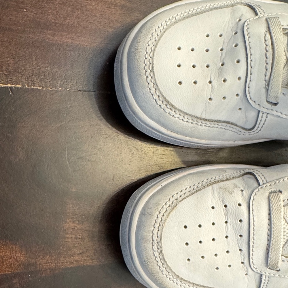 Nike Kids White and Teal High-Top Sneakers - Picture 8 of 8